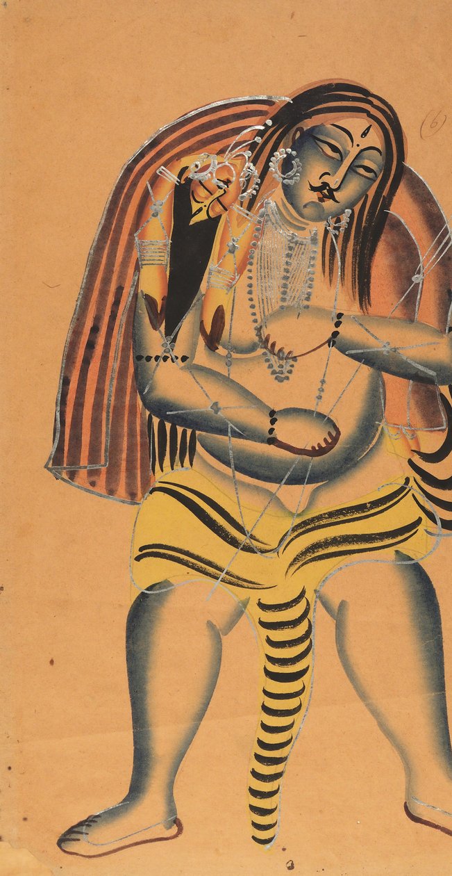 Shiva niesie zwłoki Sati, ca. 1865-75. autorstwa Unbekannt