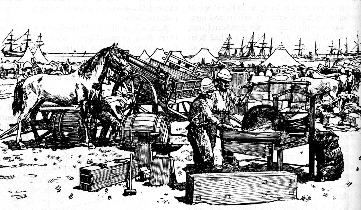Kuźnia Kuźni Artylerii Nowej Południowej Walii w Suakim, c1885, 1902 autorstwa Unbekannt