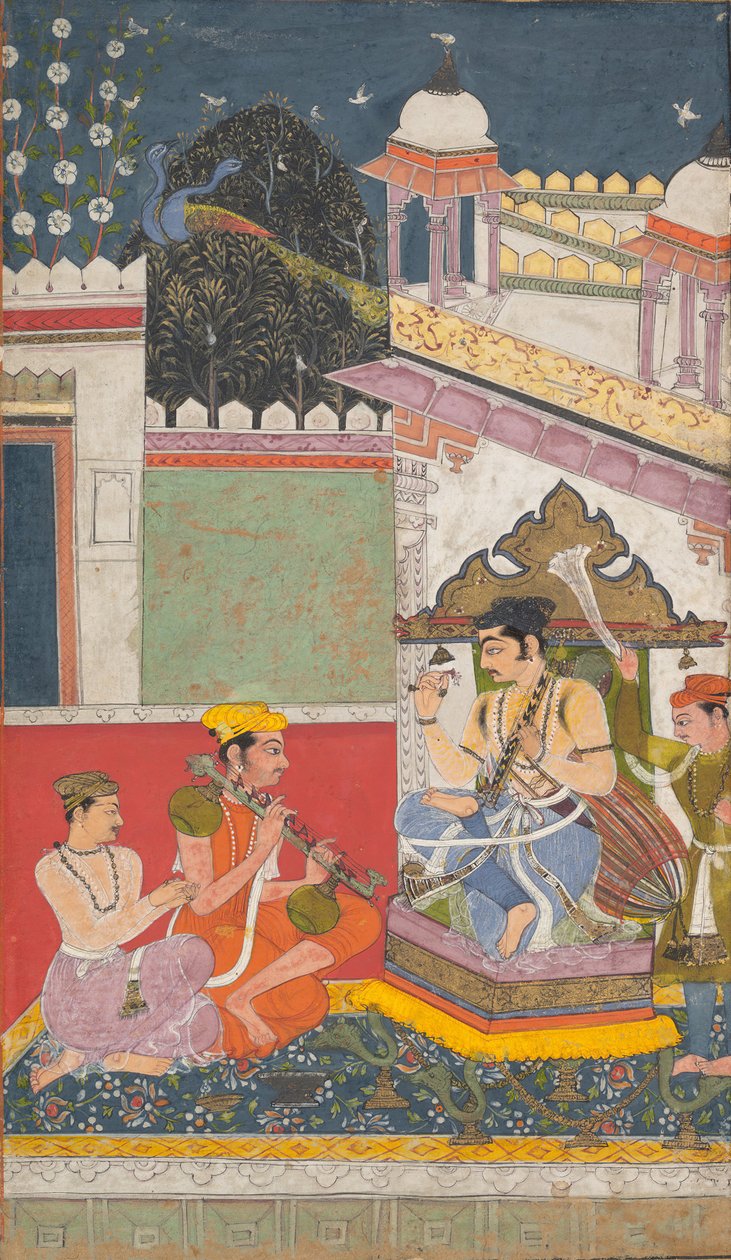 Shri Raga: Folio z serii ragamala Garland of Musical Modes , połowa XVII wieku. autorstwa Unbekannt