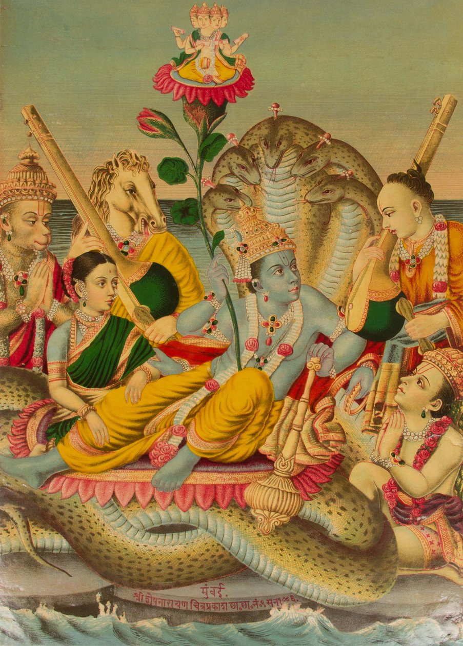 Shri Sesha Narayan, Wisznu Narayan na Szeszy, 1886. autorstwa Unbekannt