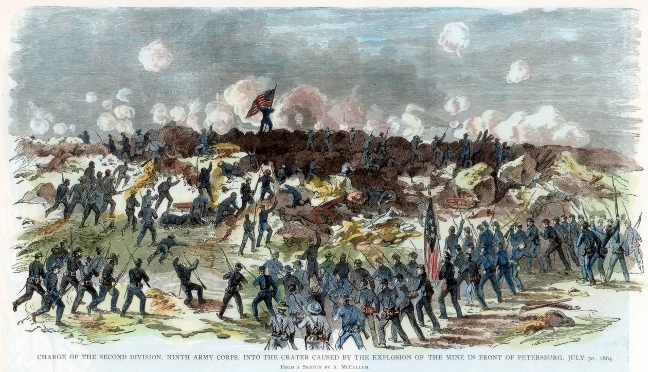 Oblężenie Petersburga, Wirginia, wojna secesyjna, 30 lipca 1864 r autorstwa Unbekannt