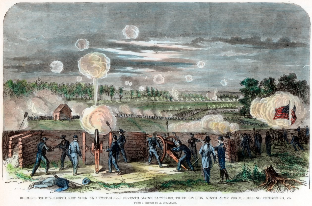 Oblężenie Petersburga, Wirginia, wojna secesyjna, ok. 1864–1865 r. autorstwa Unbekannt