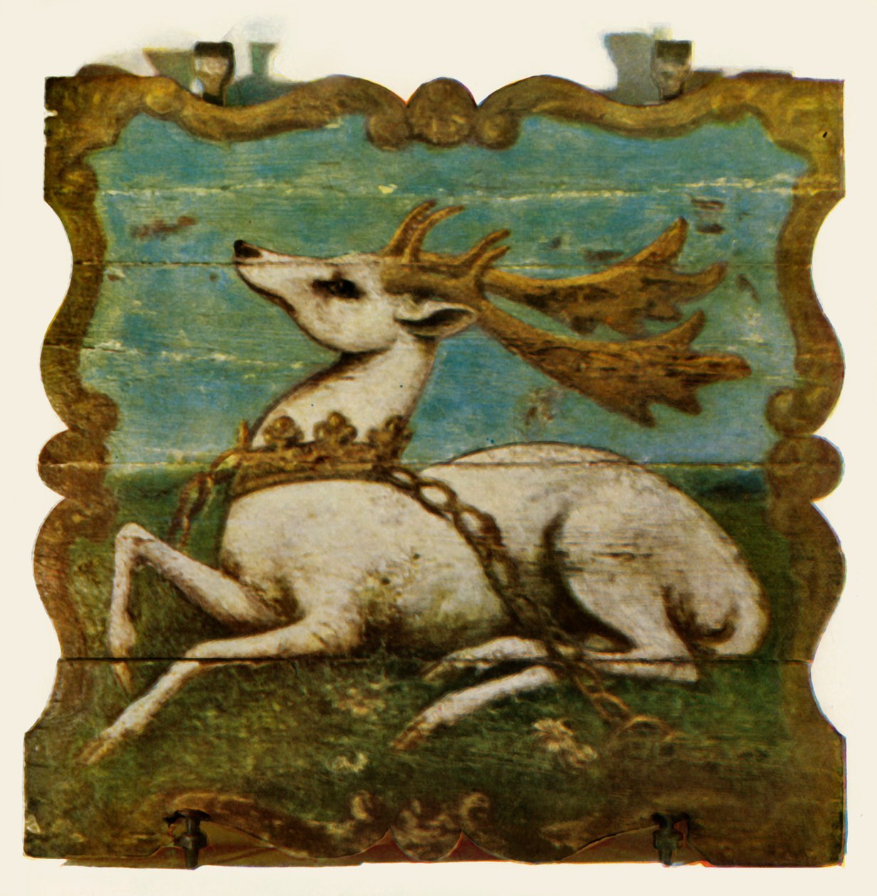Tablica z tabliczką z Białego Harta, Witley, Surrey, ok. 1750, 1943. autorstwa Unbekannt