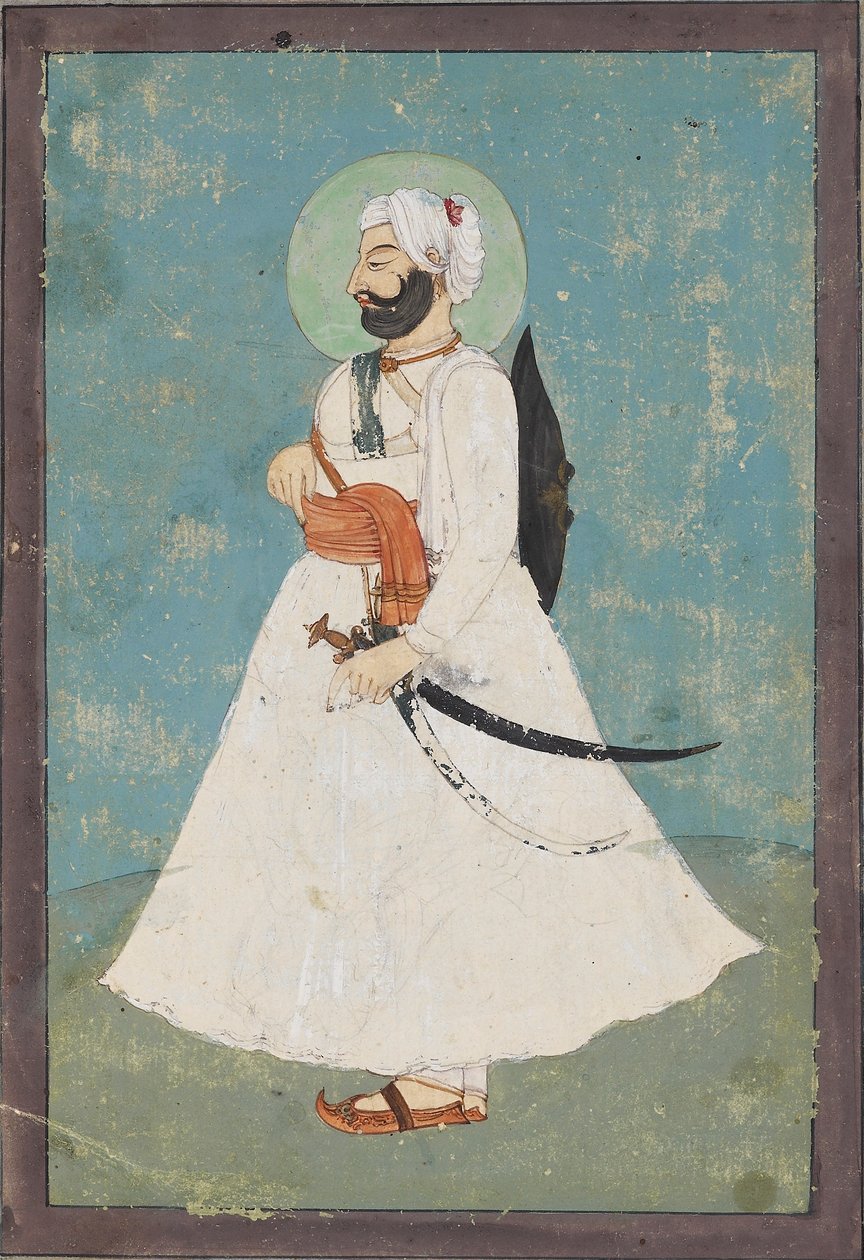 Sikh szlachcic z profilu, ok. 1800 autorstwa Unbekannt
