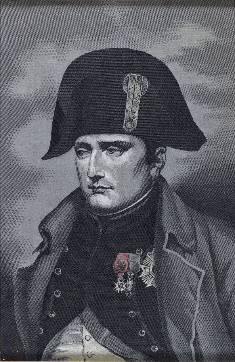 Jedwabny portret cesarza Napoleona I Bonaparte 1769-1821 autorstwa Unbekannt