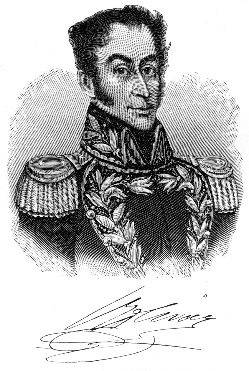 Simon Bolivar, XIX-wieczny przywódca rewolucyjny Ameryki Południowej, 1901 autorstwa Unbekannt