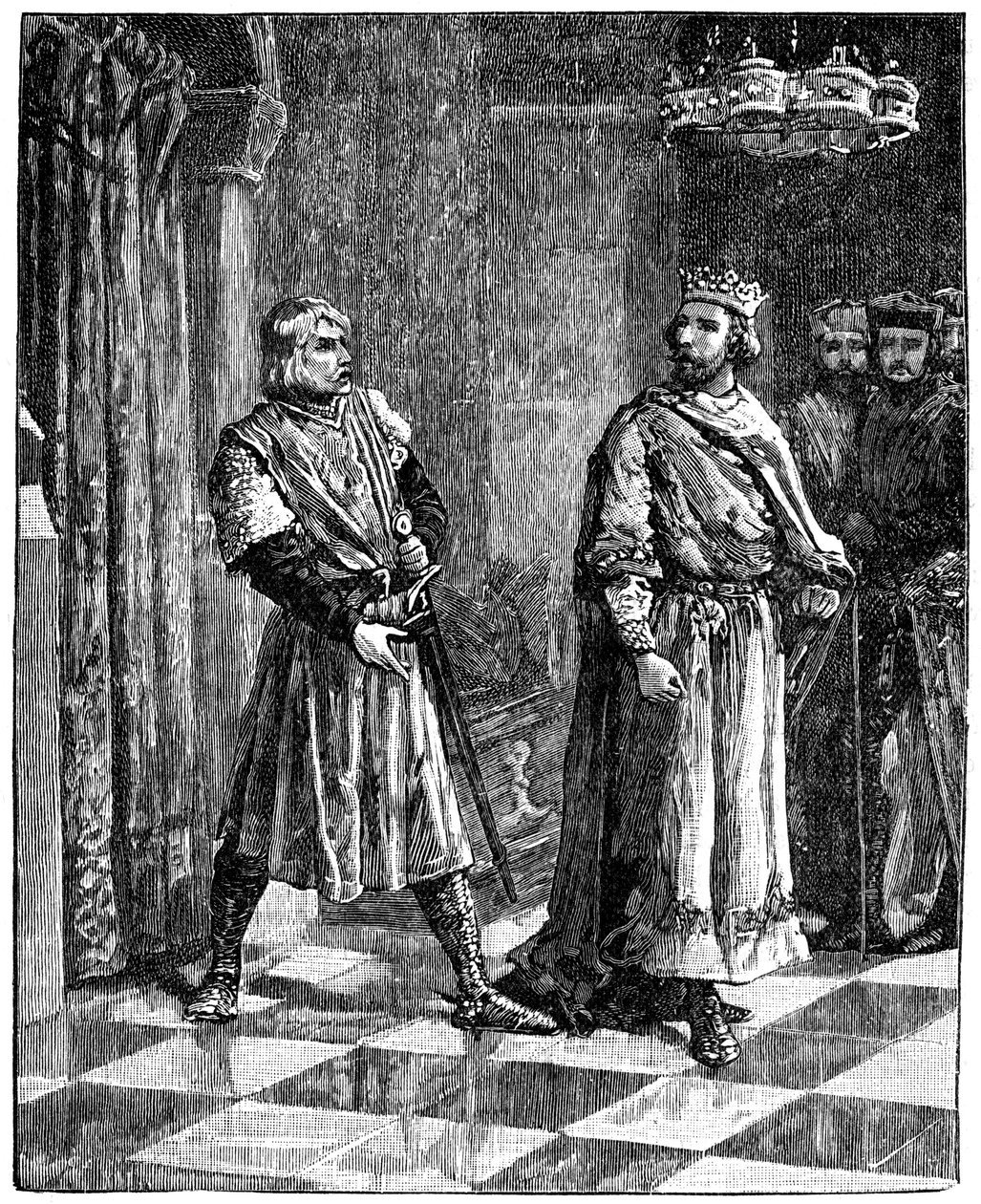 Szymon de Montfort kłócący się z Henrykiem III, 1257, ok. 1880 autorstwa Unbekannt