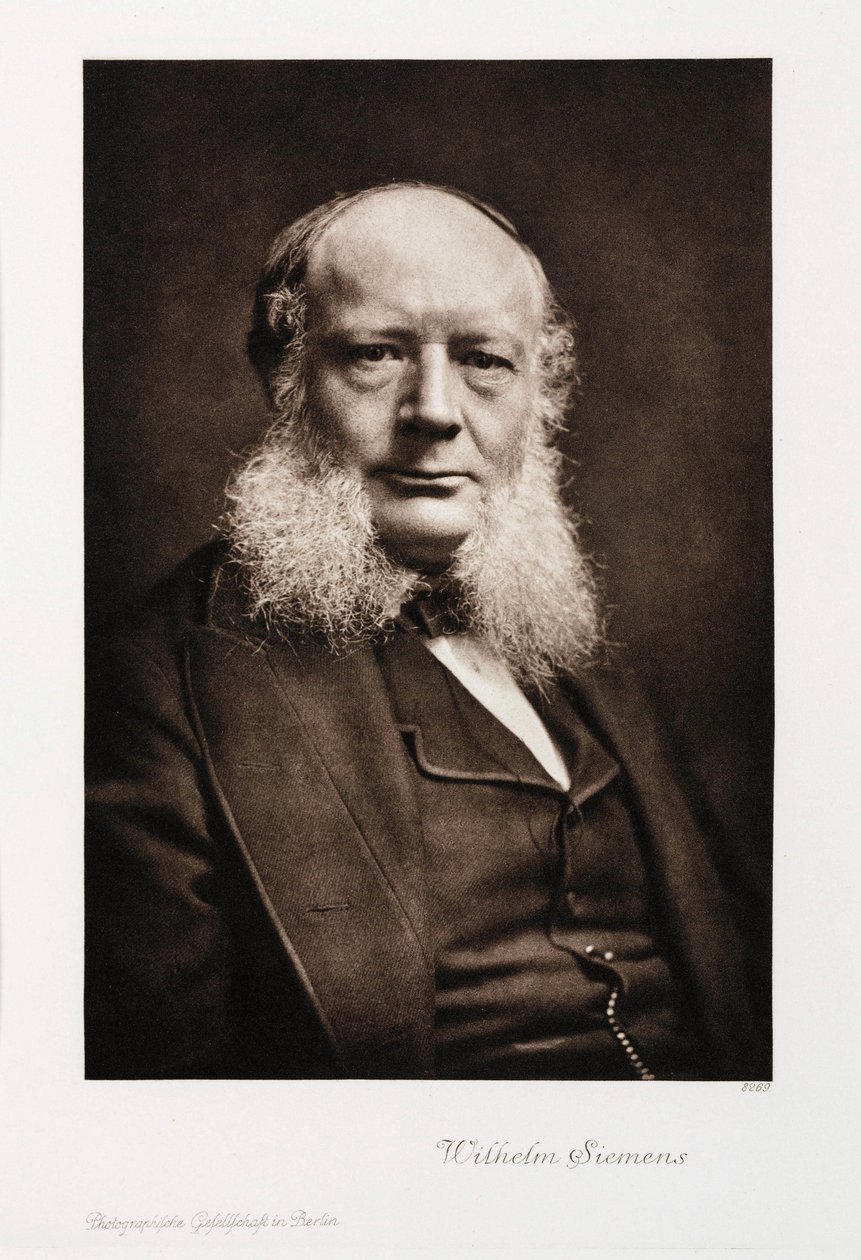 Sir Charles William Siemens, niemiecki inżynier, ok. 1860-1870 autorstwa Unbekannt