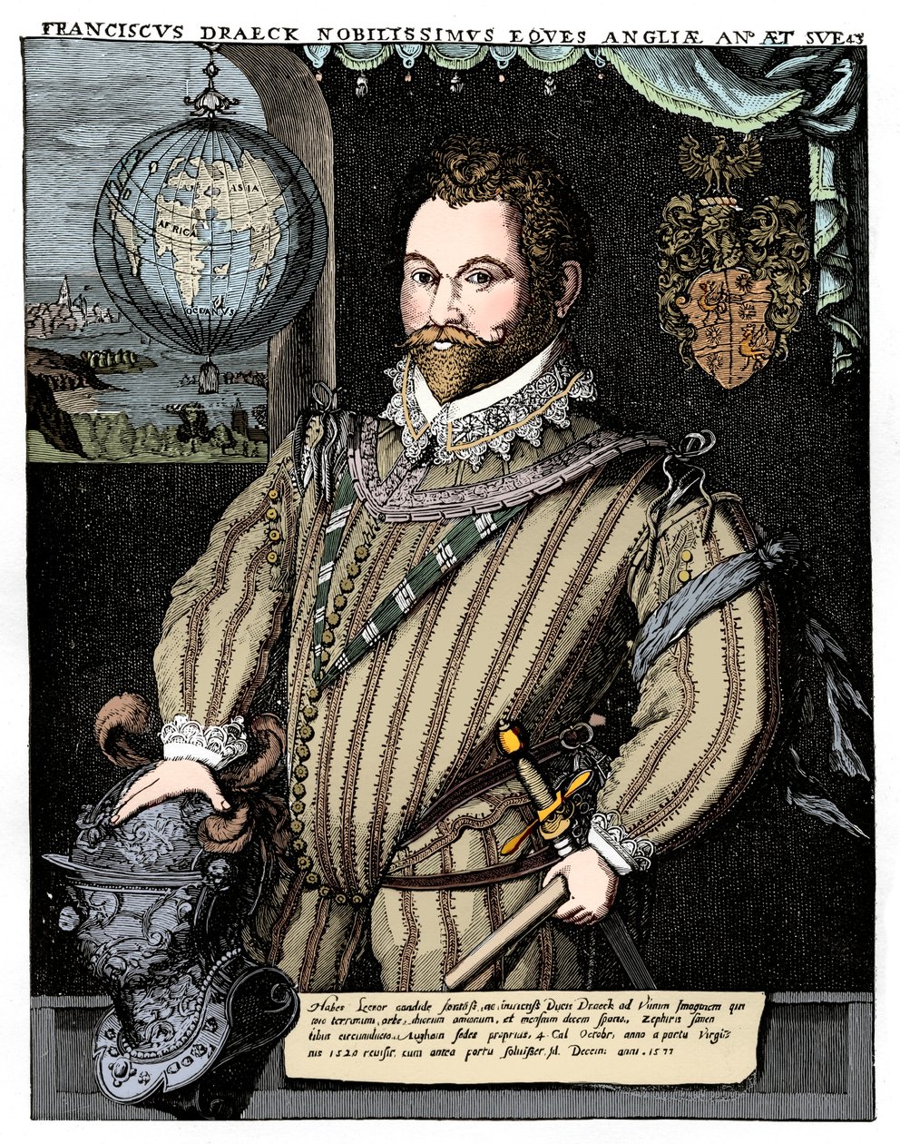Sir Francis Drake, XVI wiek, 1910 autorstwa Unbekannt