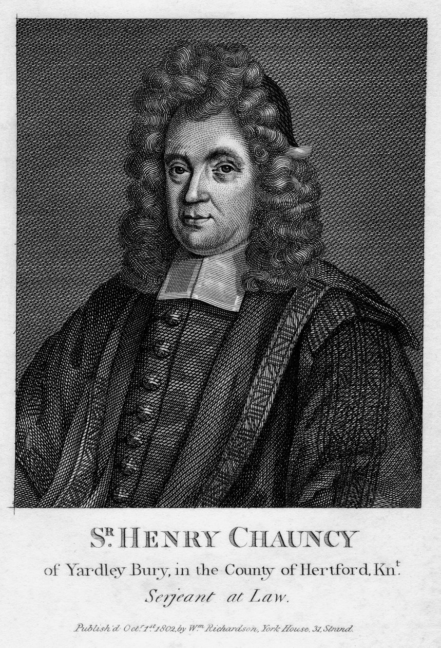 Sir Henry Chauncy, angielski prawnik, pedagog i antykwariusz, 1802 autorstwa Unbekannt