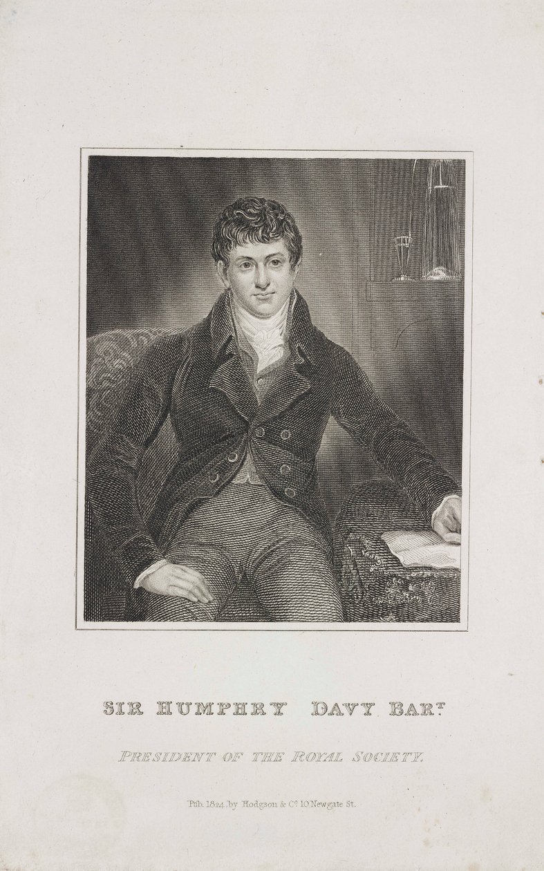 Sir Humphry Davy, angielski chemik, ok. 1824 r autorstwa Unbekannt