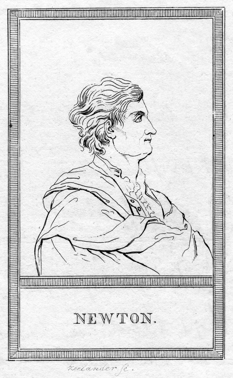 Sir Isaac Newton, angielski matematyk, astronom i fizyk autorstwa Unbekannt