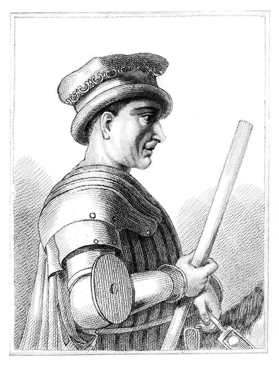 Sir John Hawkwood, angielski najemnik lub kondotier w XIV-wiecznych Włoszech, 1819 autorstwa Unbekannt