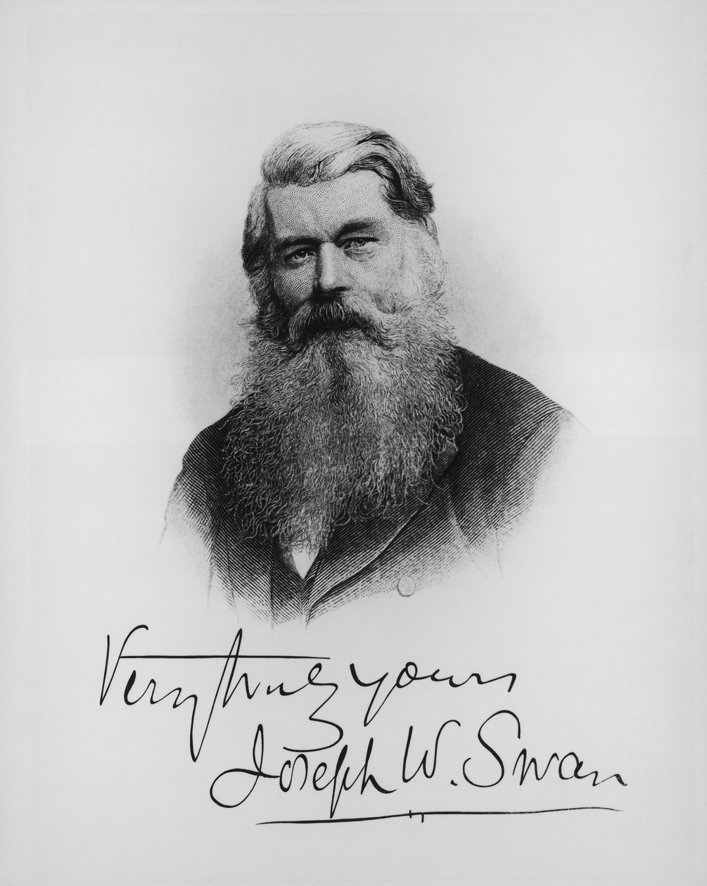 Sir Joseph Wilson Swan, naukowiec i wynalazca, ok. 1900 autorstwa Unbekannt