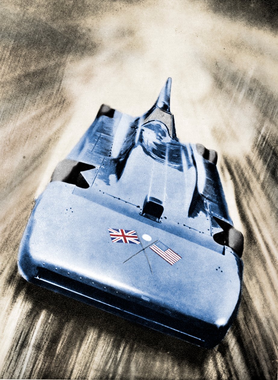 Sir Malcolm Campbell z dużą prędkością w „Blue Bird”, 1935 autorstwa Unbekannt