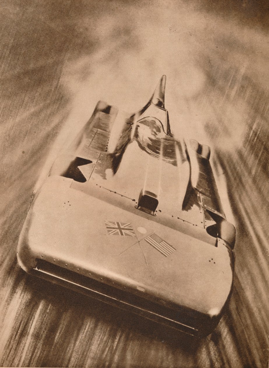Sir Malcolm Campbell z dużą prędkością w „Blue Bird”, 1935 autorstwa Unbekannt