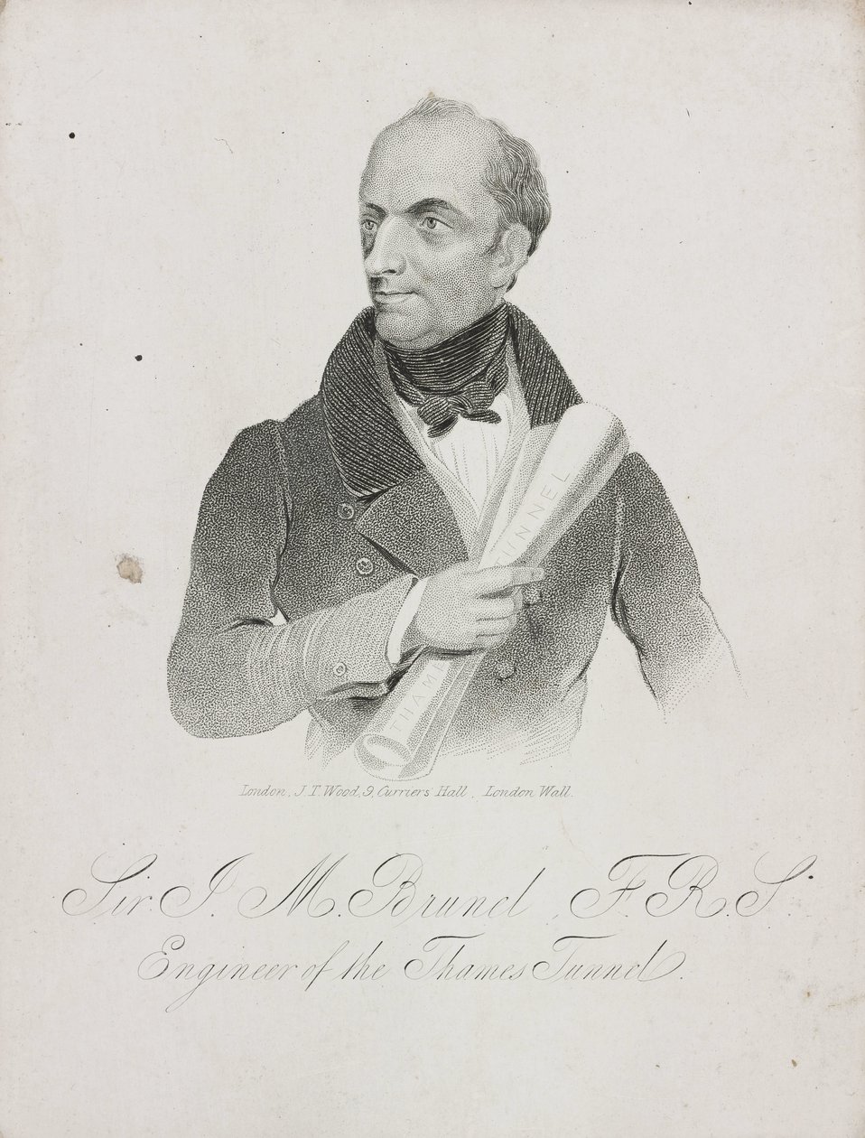 Sir Marc Isambard Brunel, urodzony we Francji inżynier i wynalazca angielski, ok. 1810 r. autorstwa Unbekannt