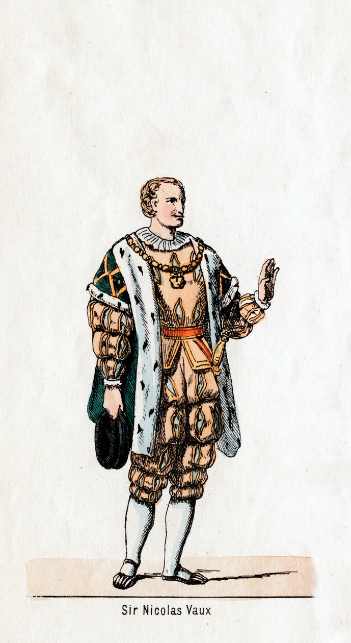 Sir Nicholas Vaux, projekt kostiumu do sztuki Szekspira, Henryk VIII, XIX w. autorstwa Unbekannt