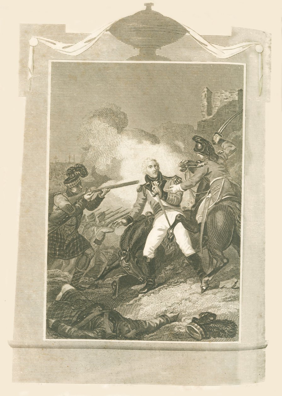 Sir Ralph Abercrombie w bitwie pod Aleksandrią, 1801, 1816. autorstwa Unbekannt