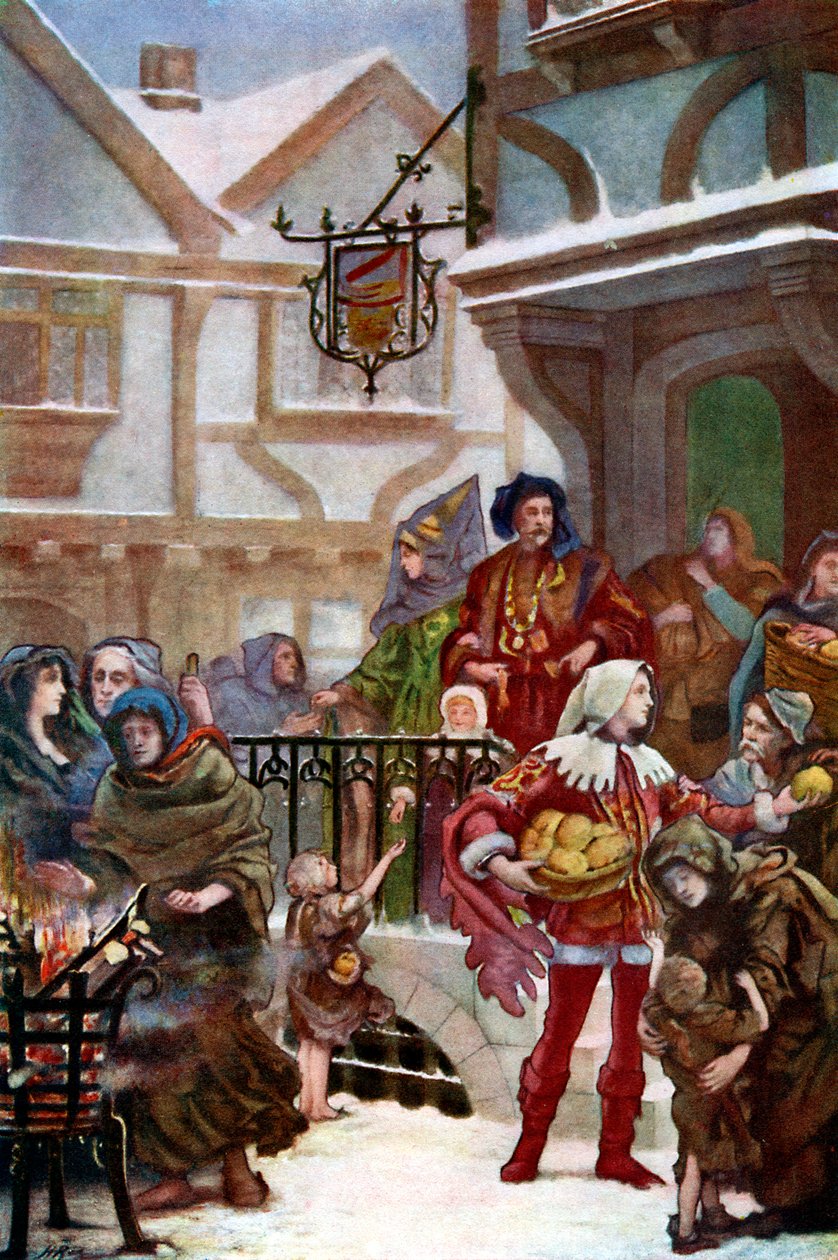 Sir Richard Whittington udzielający pomocy charytatywnej, ok. 1900 autorstwa Unbekannt