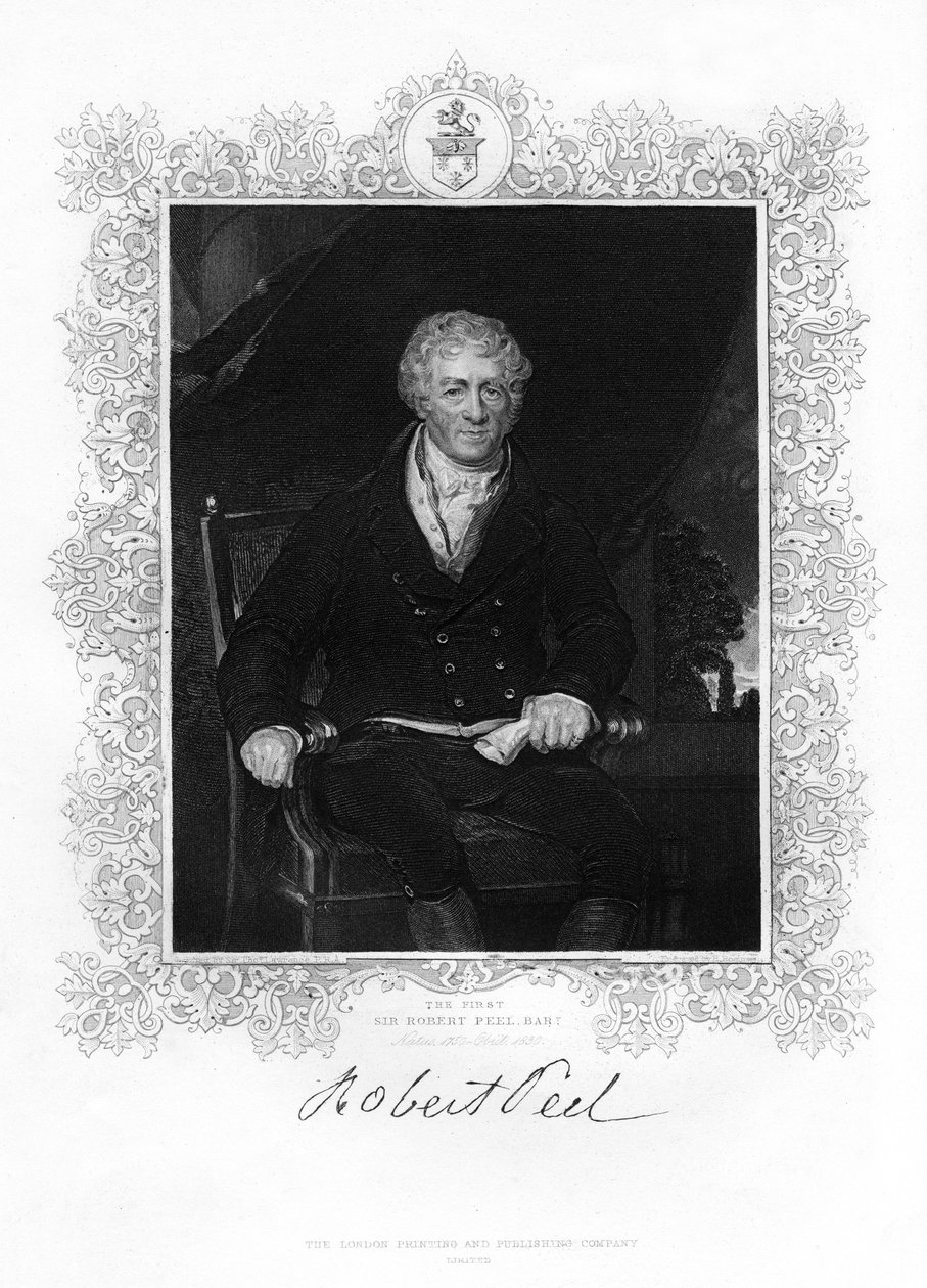 Sir Robert Peel, brytyjski przemysłowiec, XIX wiek autorstwa Unbekannt