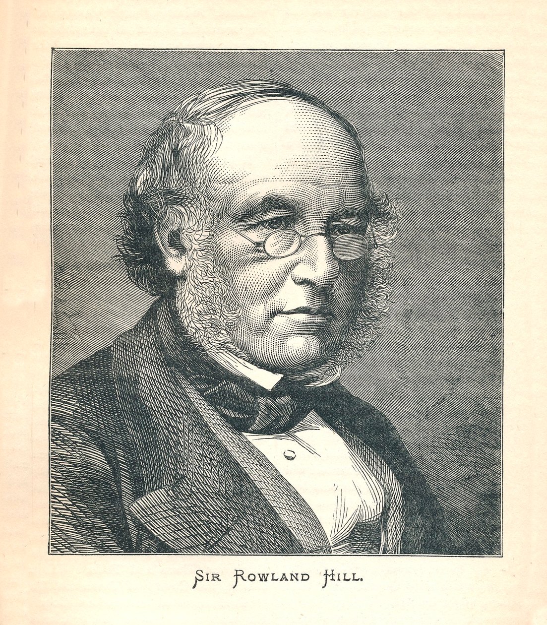 Sir Rowland Hill, twórca znaczka pocztowego, 1893 r. autorstwa Unbekannt
