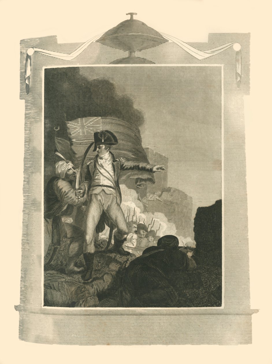 Sir Sidney Smith broniący wyłomu w Akce, 1799, 1816. autorstwa Unbekannt