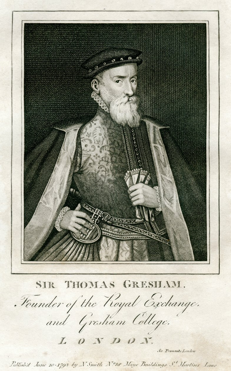 Sir Thomas Gresham, brytyjski kupiec i finansista, XVI wiek 1793 autorstwa Unbekannt