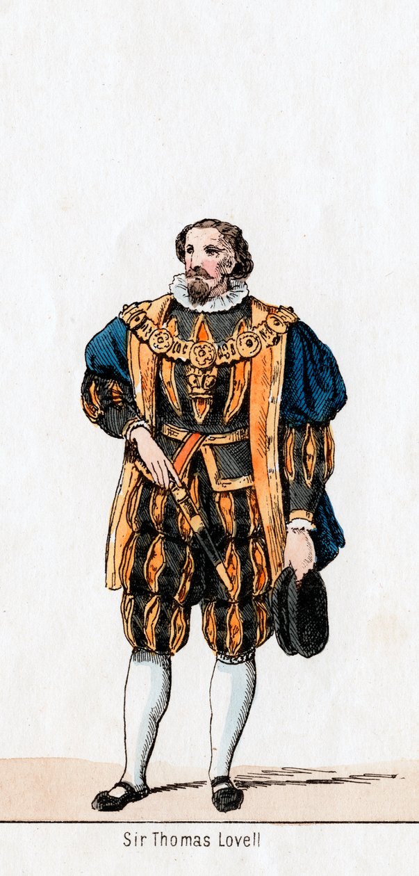 Sir Thomas Lovell, projekt kostiumów do sztuki Szekspira, Henryk VIII, XIX w. autorstwa Unbekannt