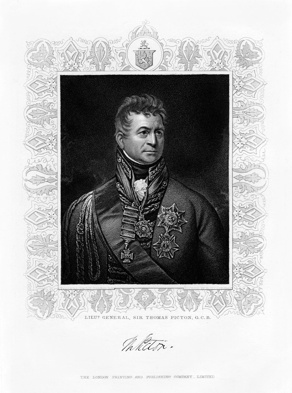 Sir Thomas Picton, brytyjski dowódca wojskowy, XIX wiek autorstwa Unbekannt