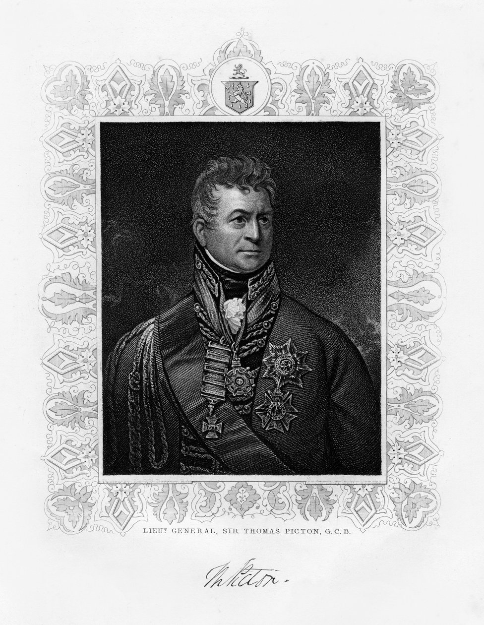 Sir Thomas Picton, brytyjski dowódca wojskowy, XIX wiek autorstwa Unbekannt