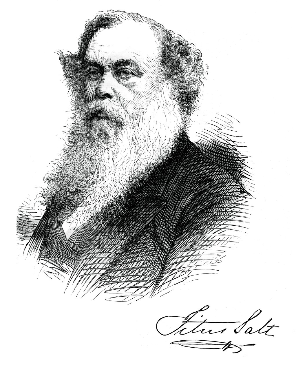 Sir Titus Salt, brytyjski producent i dobroczyńca, ok. 1880 r. autorstwa Unbekannt