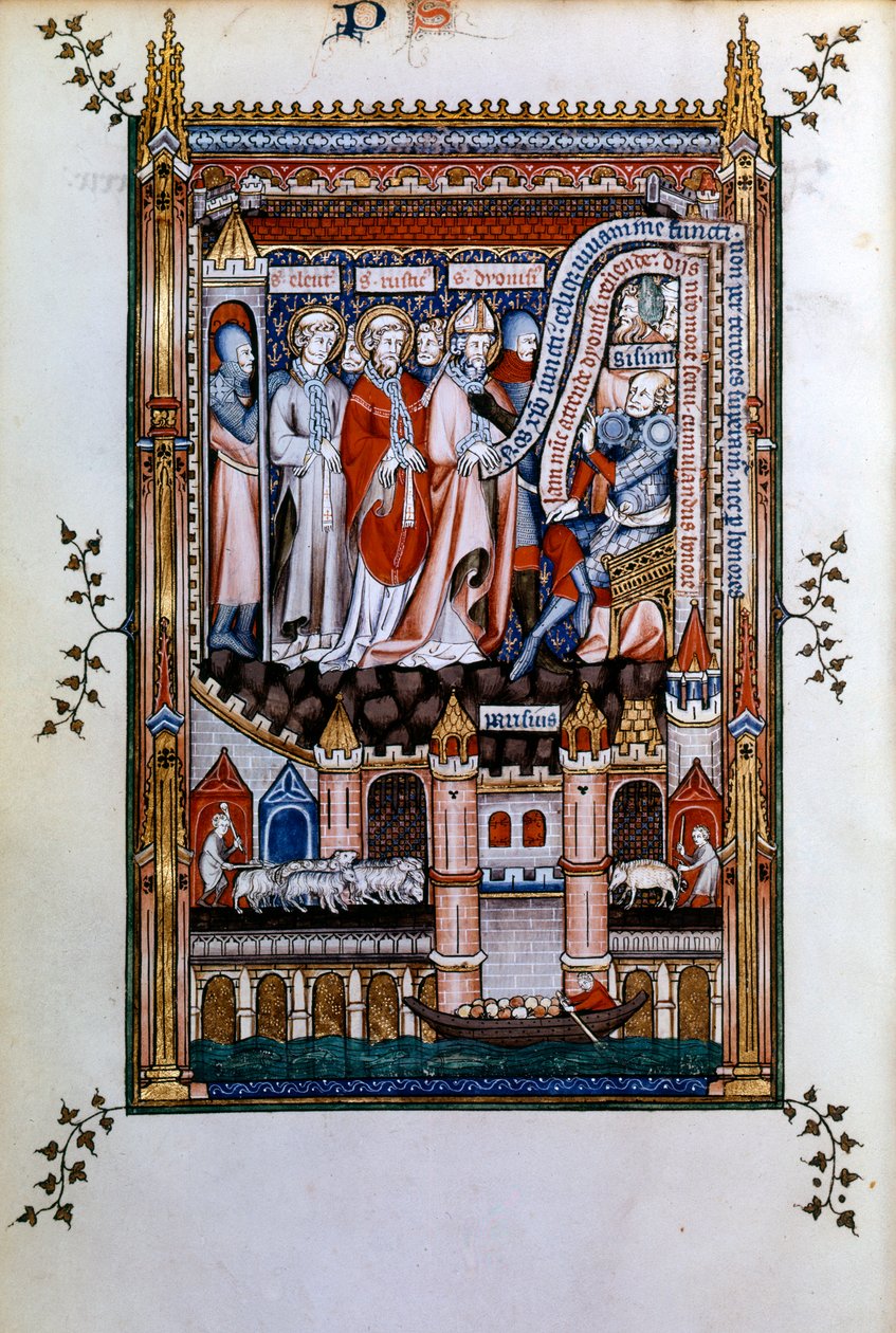 Sisinnius nawołuje św. Denisa do wyrzeczenia się wiary, 1317 autorstwa Unbekannt