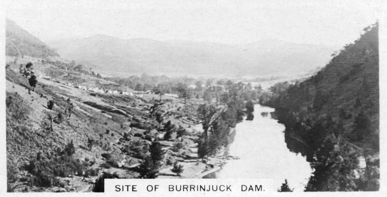 Miejsce zapory Burrinjuck, Nowa Południowa Walia, Australia, 1928 autorstwa Unbekannt
