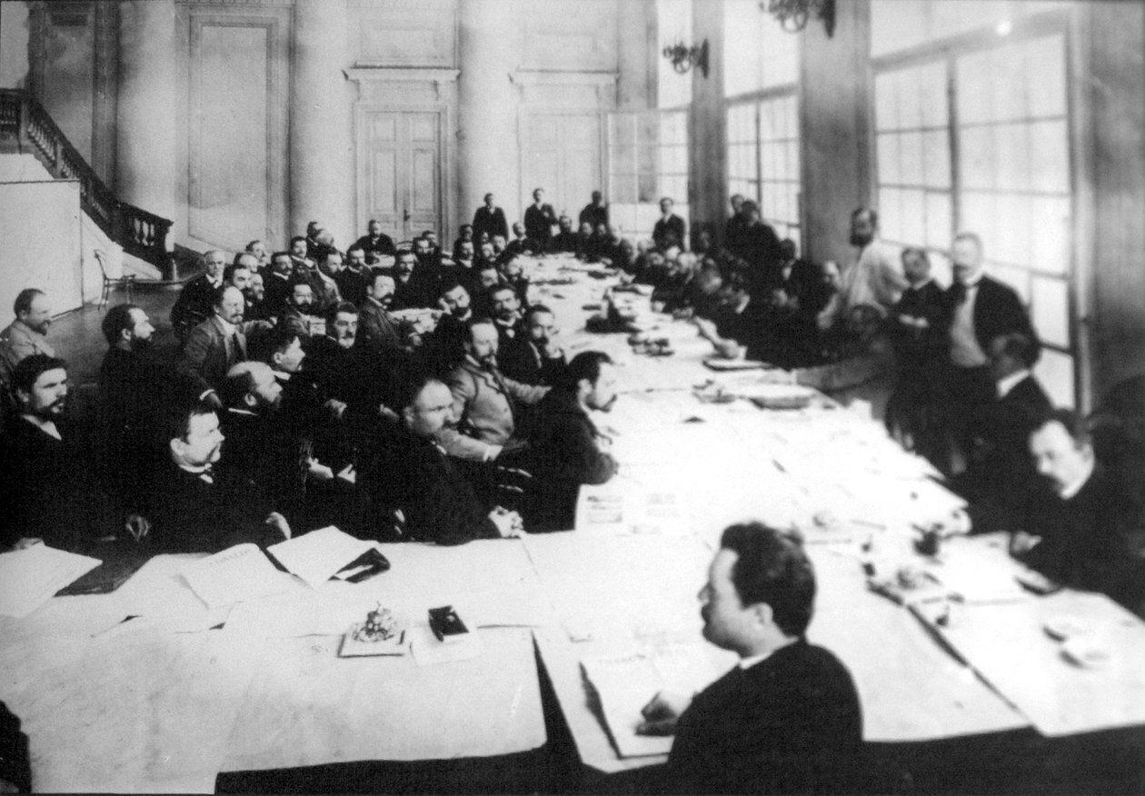 Posiedzenie komisji rolnej I Dumy, Sankt Petersburg, Rosja, 1906 autorstwa Unbekannt