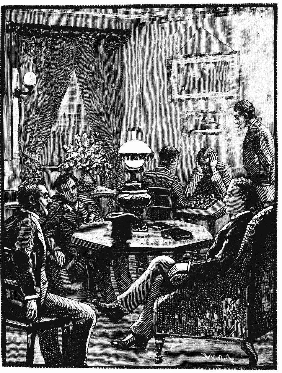 Salon w YMCA, Exeter Hall, Londyn, 1887 autorstwa Unbekannt