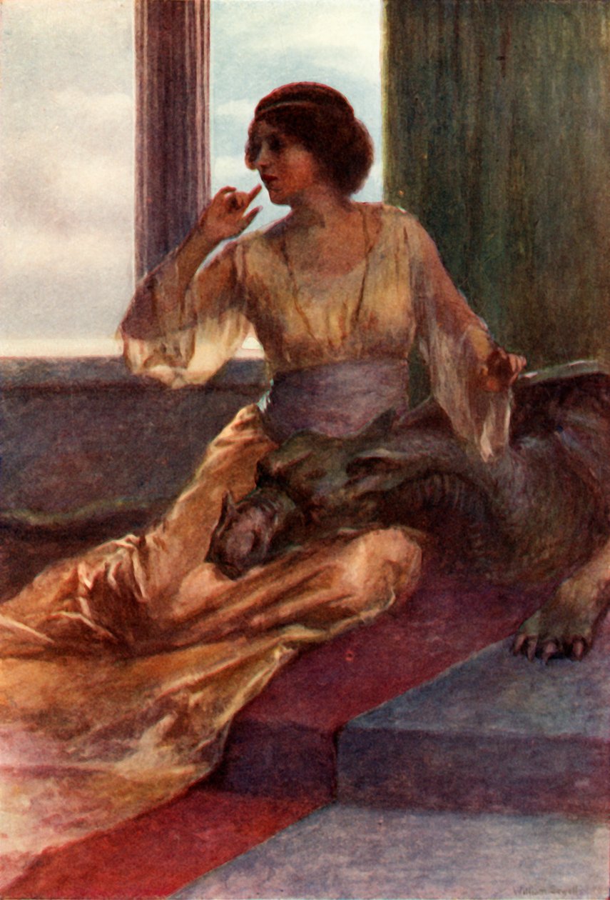 „Siedzenie z głową śpiącego smoka na kolanie”, 1917. autorstwa Unbekannt