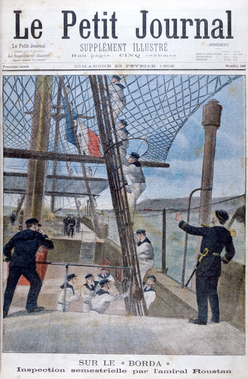 Sześciomiesięczna inspekcja admirała Roustana na pokładzie Bordy, 1902 autorstwa Unbekannt