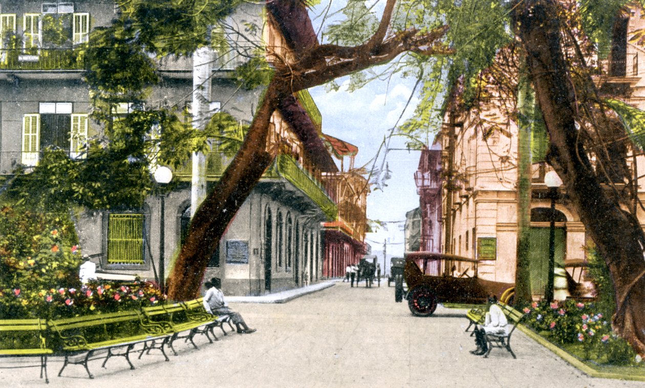 Szósta Ulica, Panama City, ok. 1900 autorstwa Unbekannt