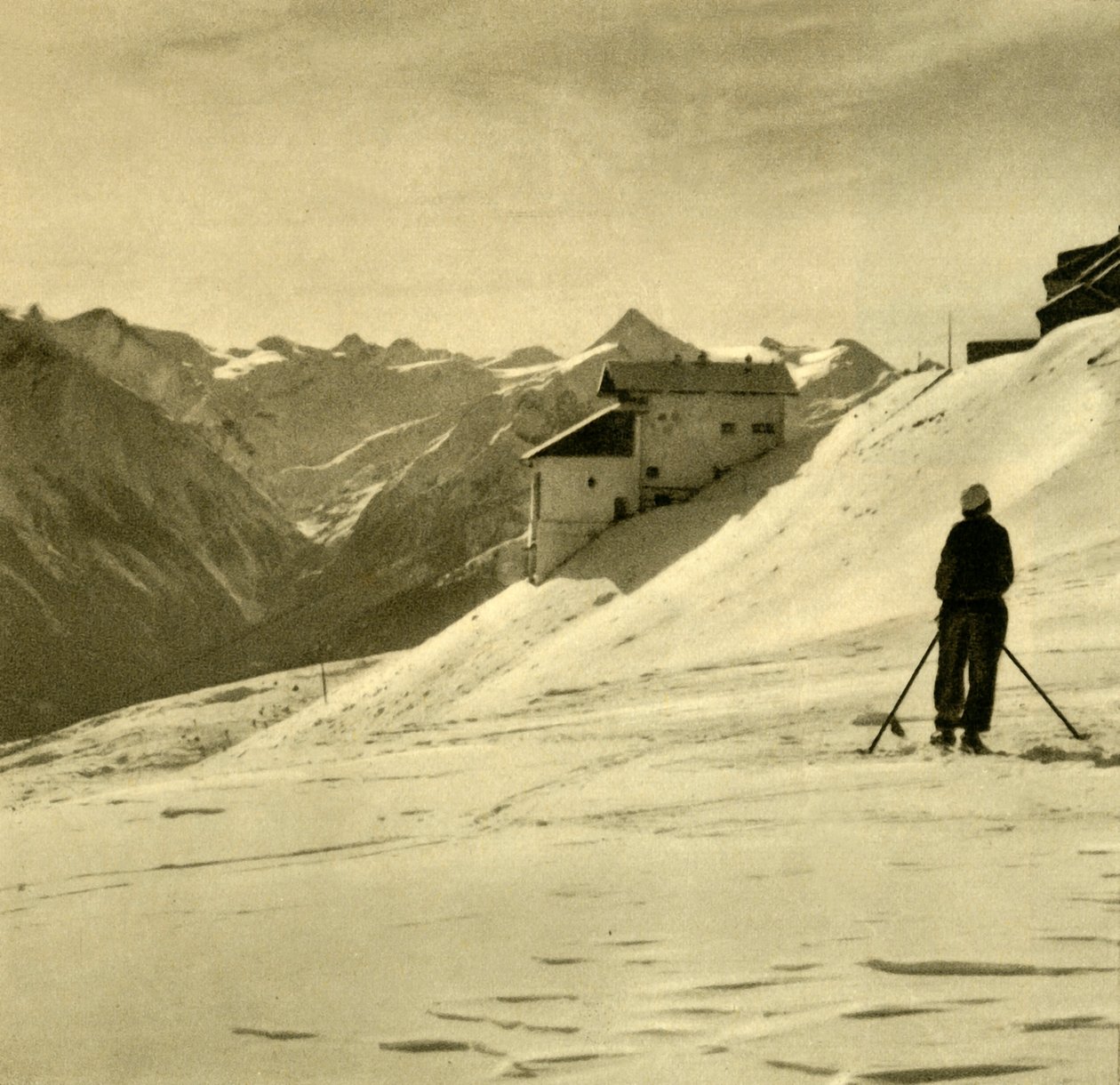 Narciarstwo na Schmittenhöhe, Austria, ok. 1935. autorstwa Unbekannt