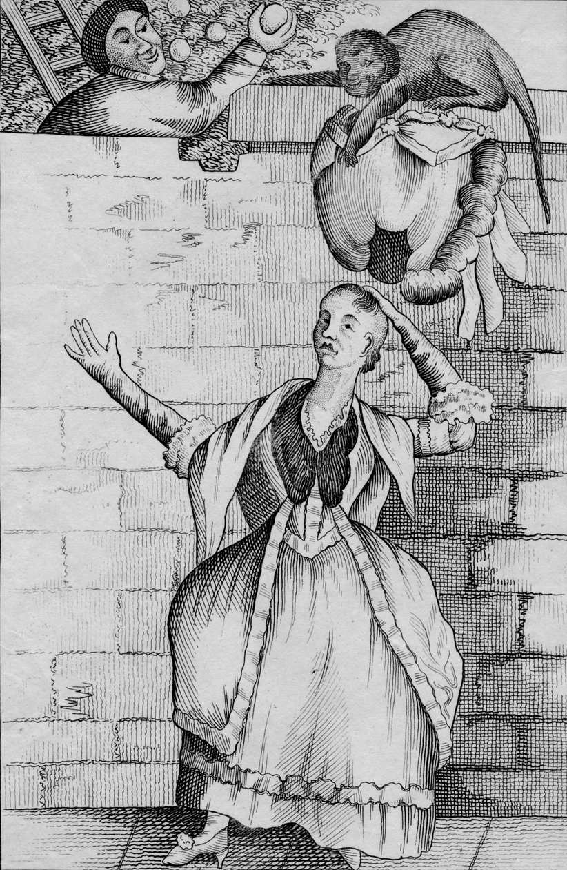 Lekkość ręki Małpy - lub rozładowana głowa Pani, c1812 autorstwa Unbekannt