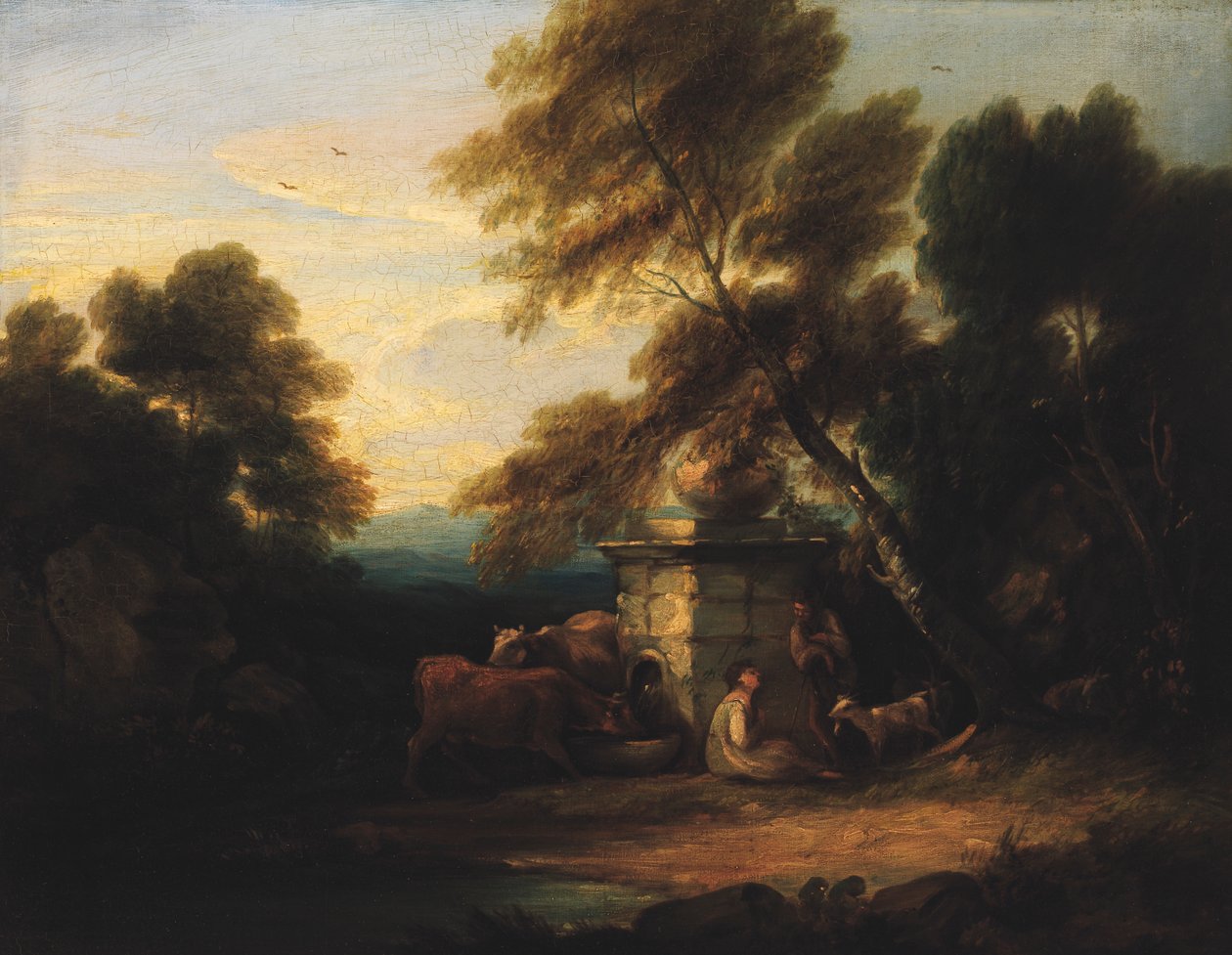 Mały pejzaż, ca. 1750-1800. autorstwa Unbekannt
