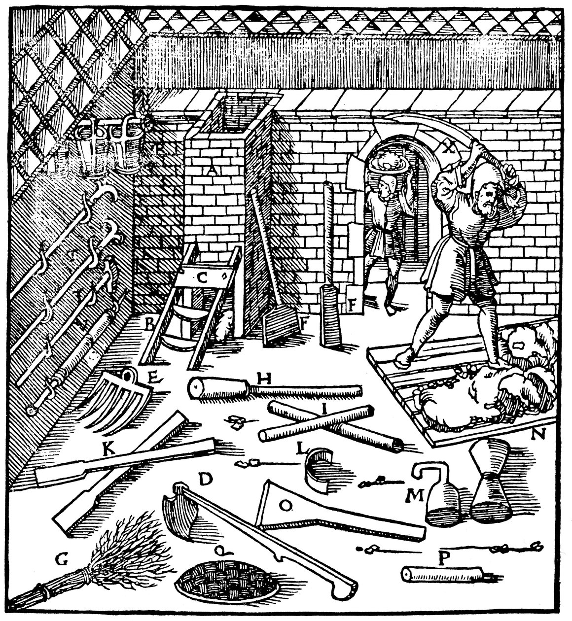 Wytop rud złota, srebra, miedzi i ołowiu, 1556 autorstwa Unbekannt