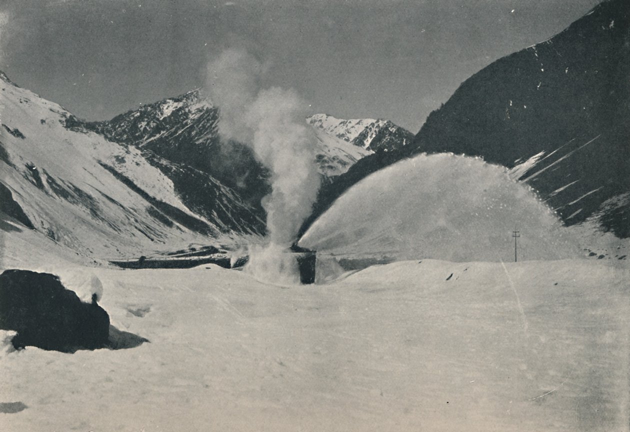 Pług śnieżny w Andach, 1916 autorstwa Unbekannt