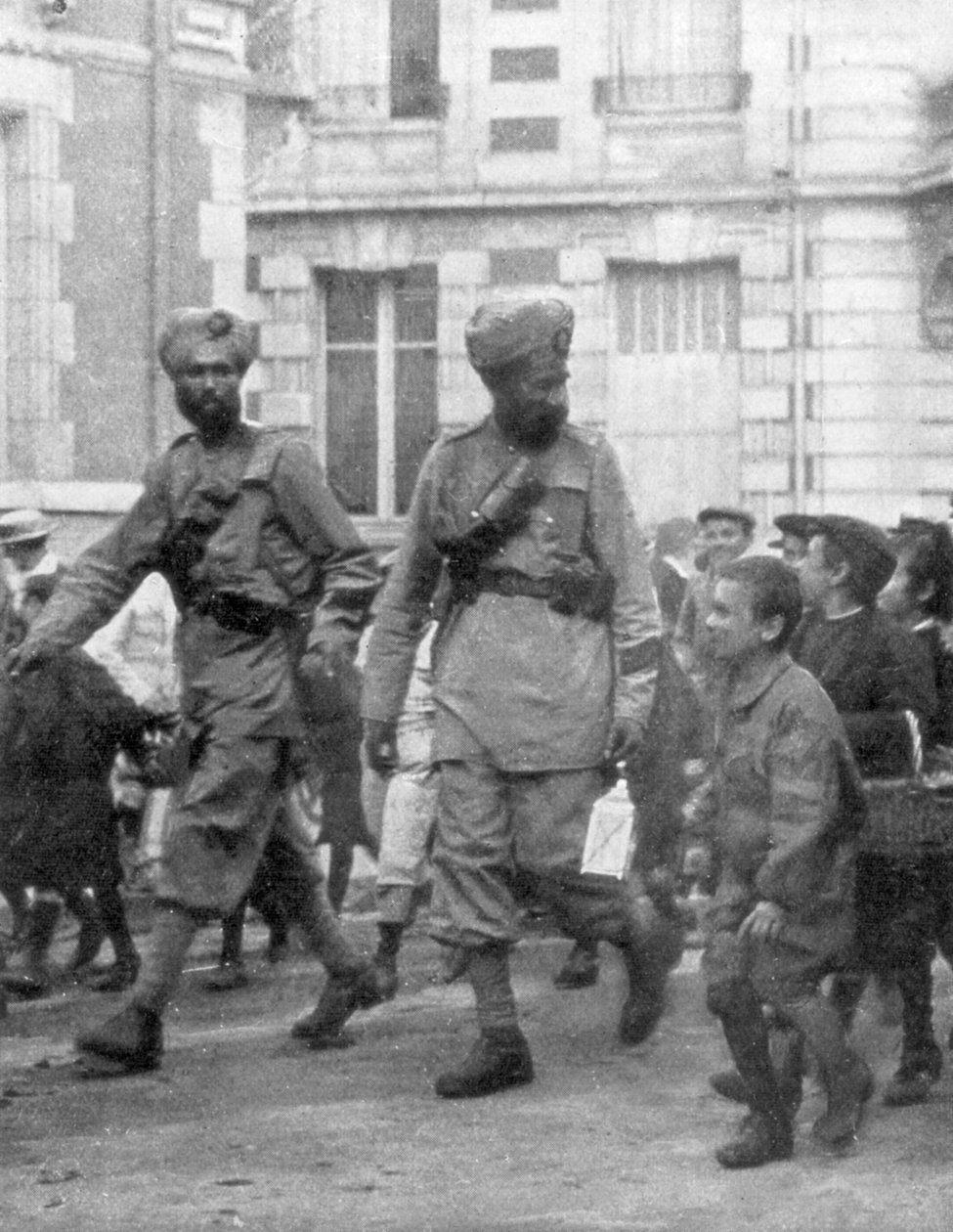Żołnierze brytyjskiej armii indyjskiej, Francja, ok. 1915 r. autorstwa Unbekannt