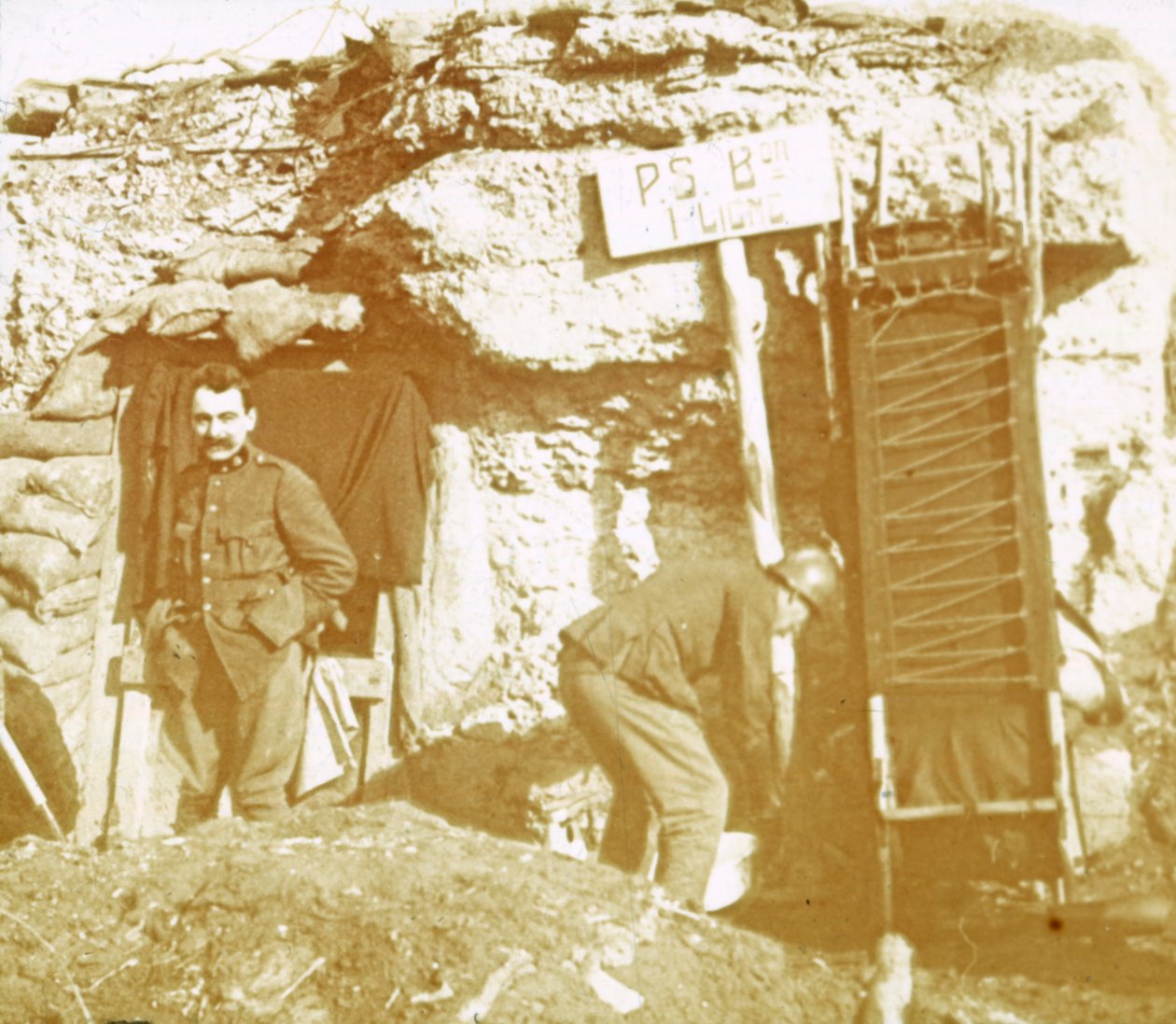 Żołnierze w okopach na linii frontu, c1914-c1918 autorstwa Unbekannt