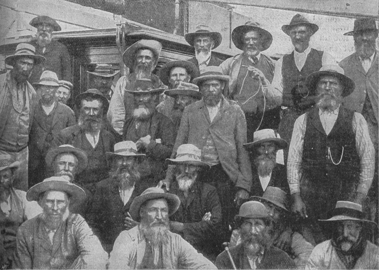 Niektórzy oficerowie Cronjes schwytani w Paardeberg, c1900, 1902 autorstwa Unbekannt