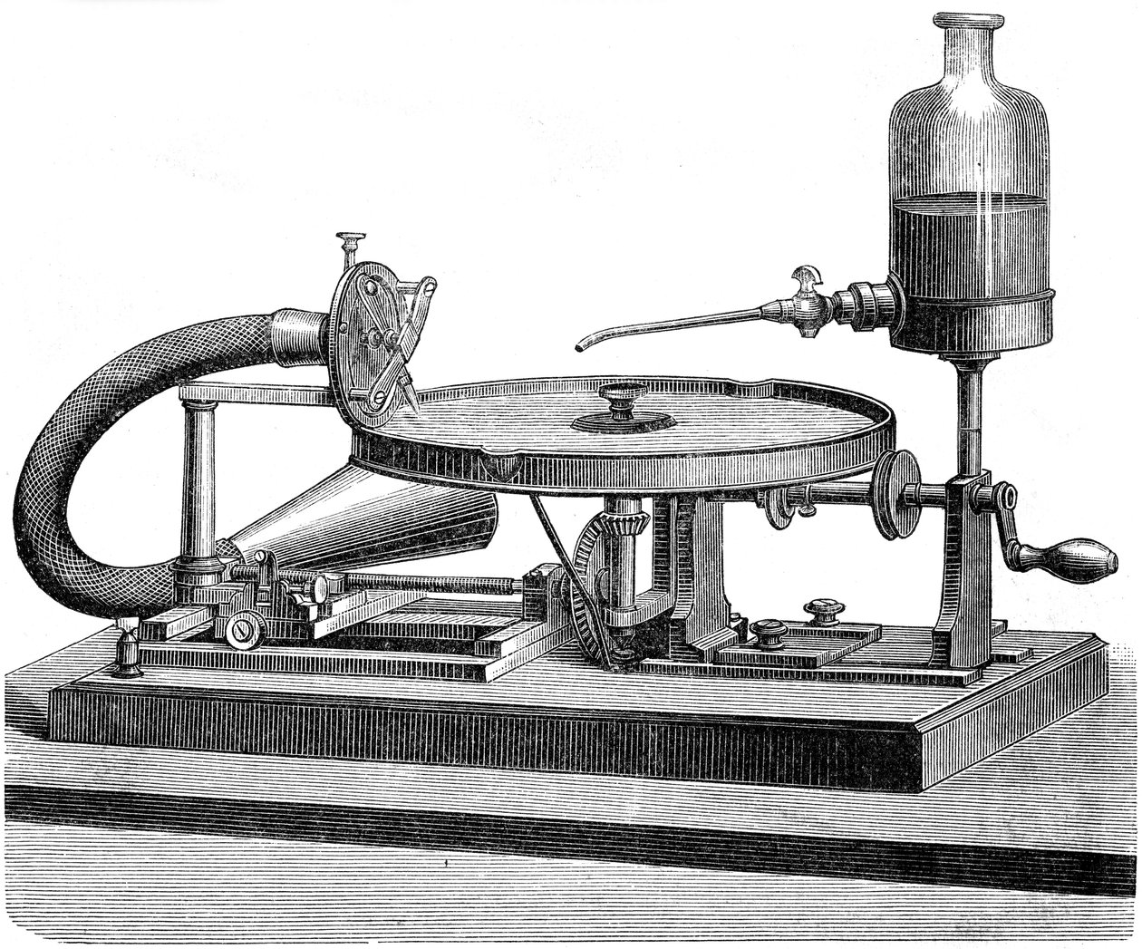 Płyta do nagrywania dźwięku Płynny akumulator silnika elektrycznego, c1880 autorstwa Unbekannt