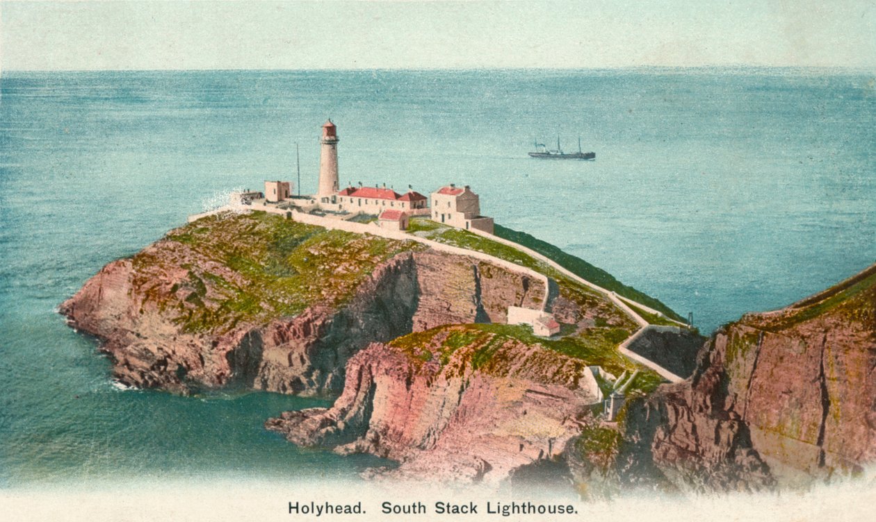 Latarnia morska South Stack, Holyhead, Anglesey, ok. 1920 r. autorstwa Unbekannt