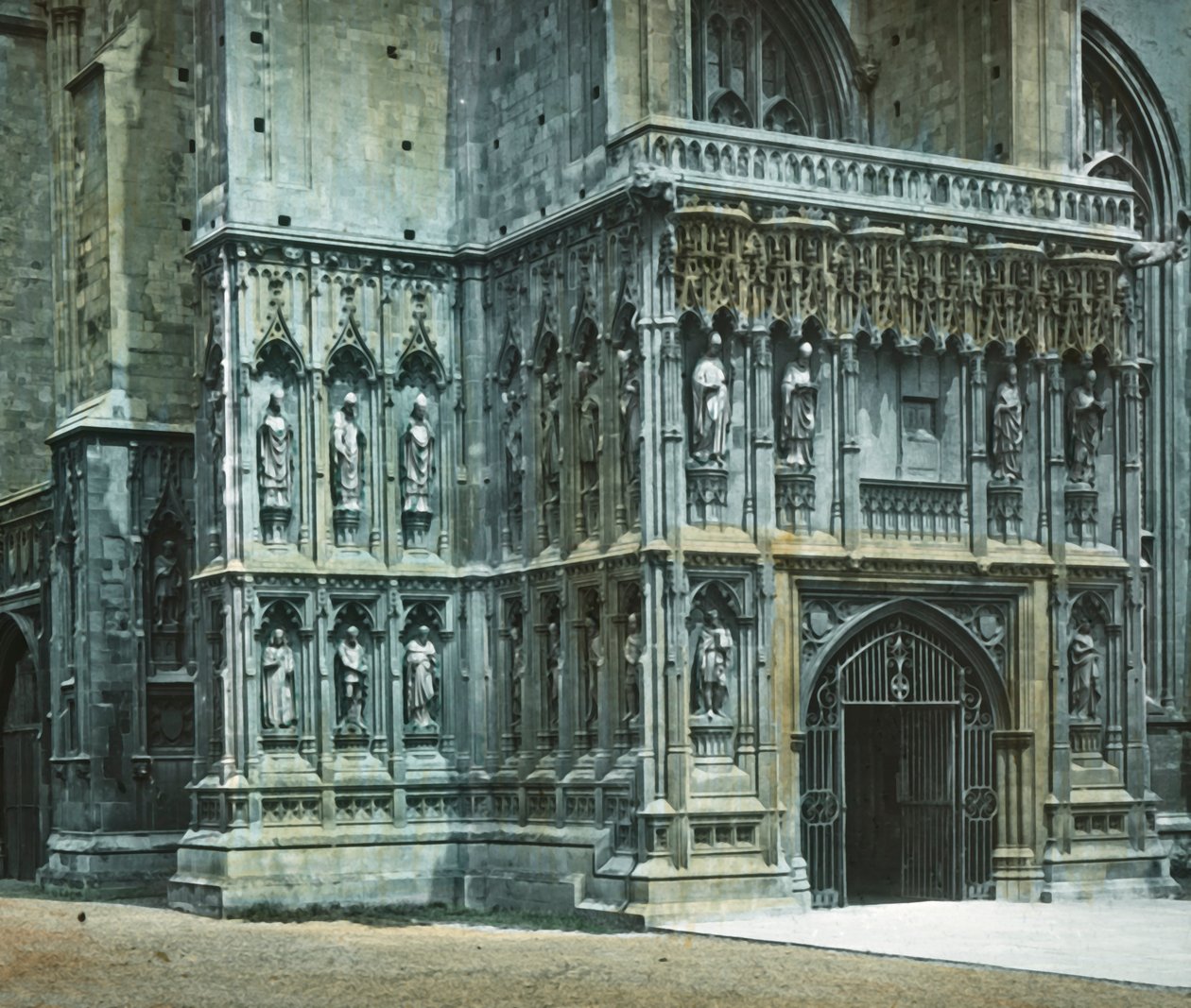 Ganek południowo-zachodni, katedra w Canterbury, ok. 1890 r. autorstwa Unbekannt